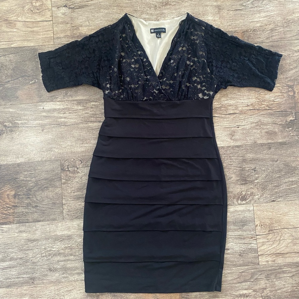 Vintage Black Lace Bodycon Dress